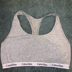 Calvin Klein grey cotton bralette